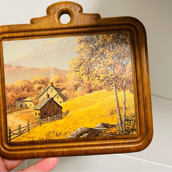 Vintage Wooden Picture - Picture 2 of 4